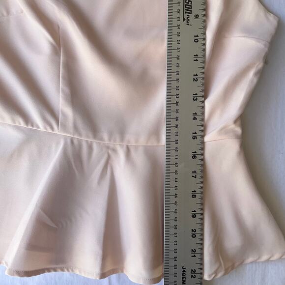 FOREVER 21 Women’s Sleeveless Peplum Blouse size S, Light Pink - Picture 5 of 9